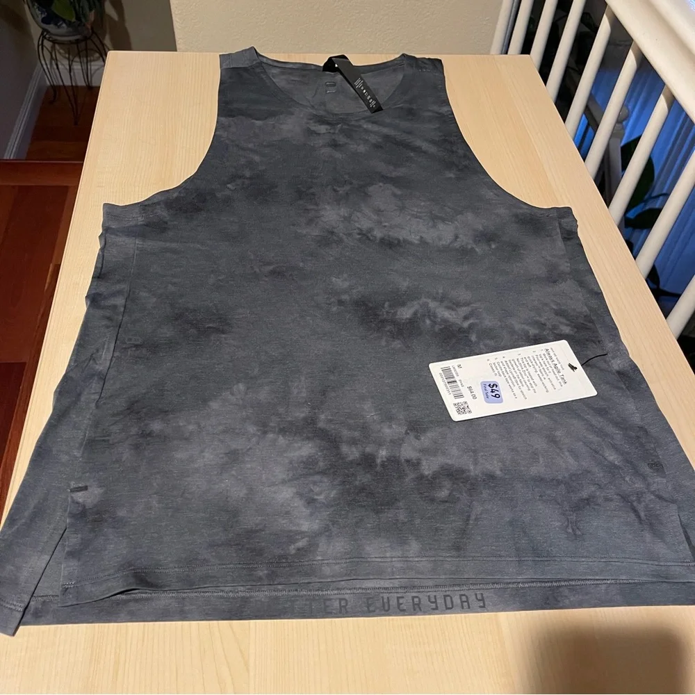 Lululemon Always Agile Tank Diamond Dye Asphalt Grey Black M